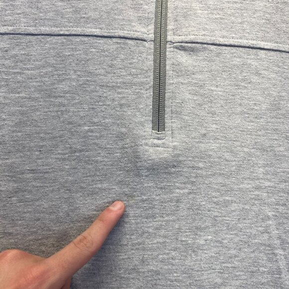 Orvis‎ Sweatshirt Mens Size Large Grey  Quarter Zip Mock Pullover - Picture 6 of 13